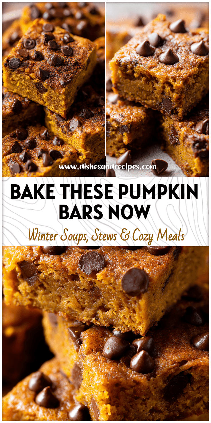 Soft Pumpkin Chocolate Chip Bars You’ll Bake All Season